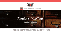 Desktop Screenshot of pondersauctions.com